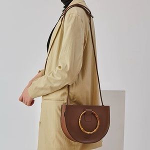 Genuine leather handbag / crossbody bag